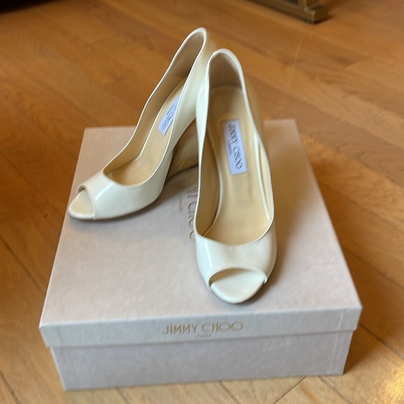 NWOT Jimmy Choo wedge peep toe shoes - Picture 6 of 9
